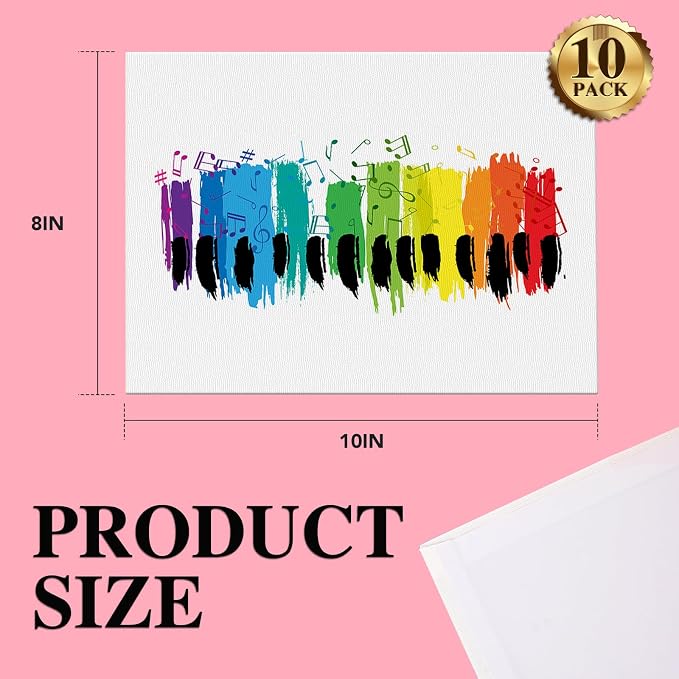 ESRICH Canvas Boards for Painting, 10 Pack Canvases for Painting 8x10 Cotton - Image 6