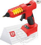 Cordless Hot Glue Gun for Mil-waukee M-18 Battery - 100W Hot Glue Gun and 35PCS by OLIBUY