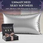 DECOLURE 100% Pure Mulberry Silk Pillow Case Standard Size – Highest Grade 30 - Image 2