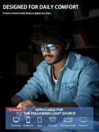 VMJFBJ Blue Light Glasses For Women/Men Computer Reading Gaming Improve Sleep - Image 9