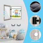 GULETHUN Kids Art Frames, 9x12 Front Opening Kids Artwork Frames Changeable - Image 7
