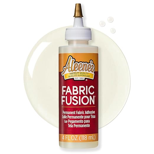 Aleene's Fabric Fusion Glue 4 oz, Permanent and Washable Adhesive, No-Sew by Aleenes