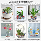 Mixed Gemstone Vase Fillers, Mixed Colour Glass Stones Flat Bottom Marble Beads - Image 5