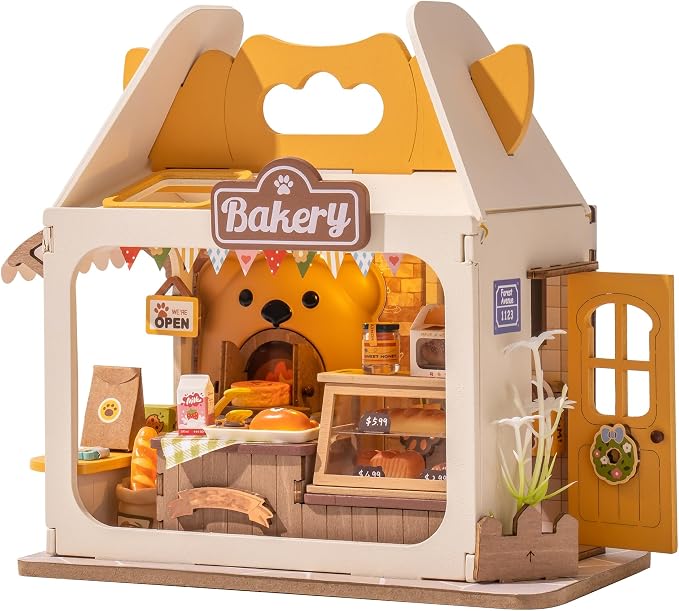 DIY Mini House Building Teddy Miniature Kit Breadbox, Miniverse Lifestyle by Wowood