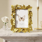 Cuspin 4x6 Gold Picture Frame, Ornate Butterfly Decorative Photo Frame - Image 3