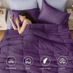 JOLLYVOGUE Queen Comforter Set, Ultra-Soft Bed in a Bag Queen Size 7 Pieces - Image 2