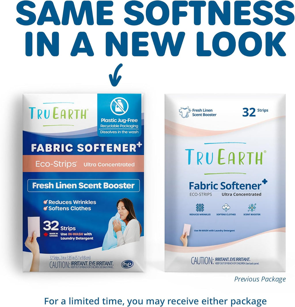 Tru Earth Bundle: Laundry Detergent Sheets & Fabric Softener Sheets - Plastic Jug-Free, Easy-to-Use - Fresh Linen