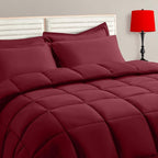 TAIMIT Burgandy Twin Size Comforter Set by TAIMITBedingSets