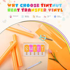 Tintnut Light Yellow Neon Heat Transfer Vinyl, easy cut & weed, stretch washable - Image 3