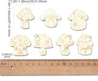 200 Pcs Unfinished Wooden Mushroom House Cutouts Blank Wood Slices Wooden - Image 2