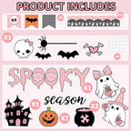 Halloween Ghost & Pumpkin Paper Cutouts - Image 2