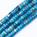 Natural Stone Heishi Beads for Necklace Making, 4 mm x 2 mm Small Flat Round by YUGDRUZY