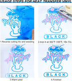 TUMIYA Heat Transfer Vinyl Rolls, Lake Blue Iron on Vinyl 12 Inch X 14 Feet - Image 4