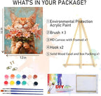 Cat Paint by Numbers Kit for Adults - Image 4