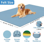 XSEINO Dusty Blue Large Felt Fabric 36" X 36 ", 1.4 mm Thick Soft Felt Fabric - Image 2