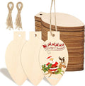 Queekay 50 Pcs Christmas Unfinished Wooden Light Bulb Wooden Slices Blank by Queekay
