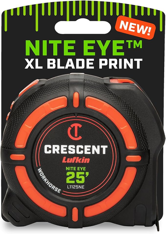 Crescent Lufkin 25 Ft. WORKHORSE NITE EYE Tape Measure | L1125NE by Unknown