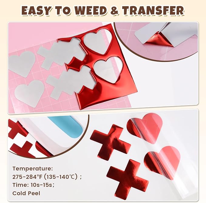 Red Metallic Heat Transfer Vinyl Roll - Image 2