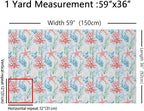 Starfish Fabric by The Yard, Underwater Watercolor Coral Seaweed Soft Flannel - Image 2