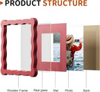 6x6 Wavy Picture Frame With Mat - Image 4