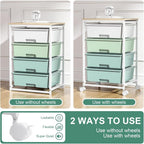 SYKIARIOL Utility Cart with 4 Drawers, Rolling Storage Cart with Drawers - Image 6