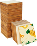 100 Pieces 4x4 Inch Wood Squares Unfinished Basswood Plywood Wooden Sheets 1/8 by ZOFORTY