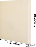 ADXCO 8 Pack Wood Panels 12 x 12 Inch Unfinished Wood Canvas Wooden Panel Boards - Image 2