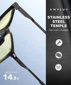 ANYLUV Blue Light Glasses for Men, Lightweight Computer Gaming Glasses - Image 5