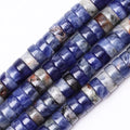 Natural Stone Heishi Beads for Necklace Making, 4 mm x 6 mm Small Flat Round by YUGDRUZY