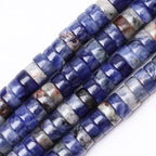 Natural Stone Heishi Beads for Necklace Making, 4 mm x 6 mm Small Flat Round by YUGDRUZY