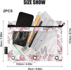 Custom Cute Bows Pink Pencil Pouch - Image 3
