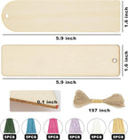 SWATOM Wood Bookmarks Blank DIY Semicircle & Rectangle Wooden Bookmark Craft - Image 4
