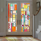 OHTMERU 3D Stained Glass Window Privacy Film, Heat Control UV Blocking Static by OHTMERU