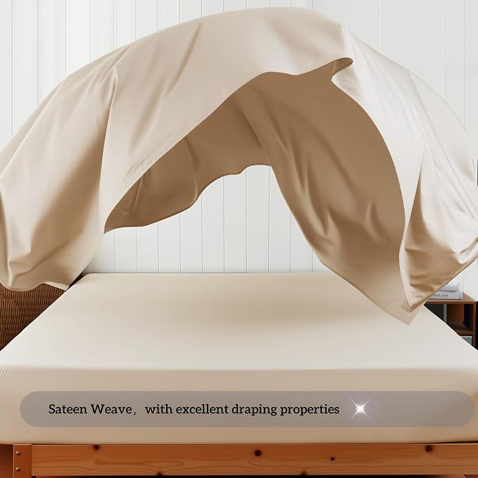 Cotton Flat Sheets Only, 600 TC 100% Cotton Flat Sheet Top Sheet Only, Queen - Image 9