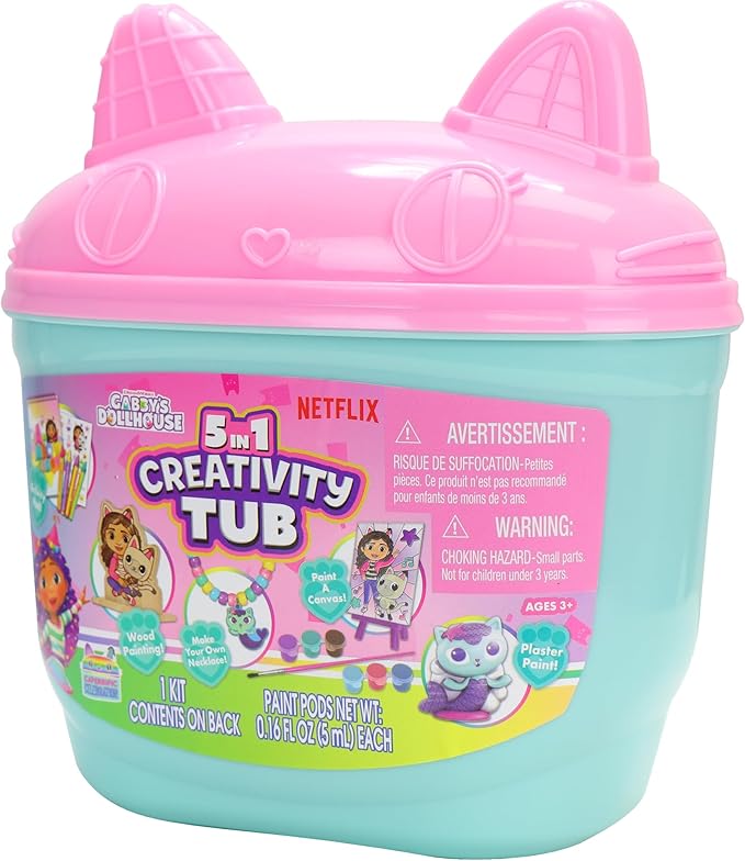 Tara Toys Gabby's Dollhouse 5-in-1 Creativity Tub Multi-Activity Art Kit - Image 3