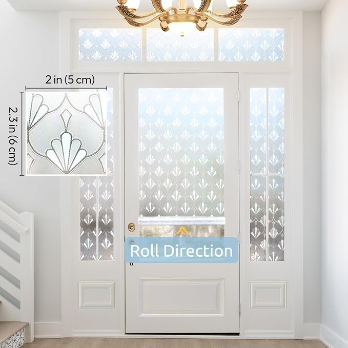 rabbitgoo Privacy Window Film Frosted Glass, 23.6" x 157.4" | Sun Blocking Non - Image 9