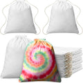 Saintrygo 24 Pcs Tie Dye Drawstring Bags Cotton Sublimation Blank Backpack Bulk by Saintrygo