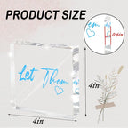 Let Them - Blue 4 Inch Acrylic Tabletop Sign, Office and Cubicle Decor - Image 2