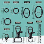 Teenitor 524PCS Keychain Making Kit, Keychain Craft Supplies Key Chain Clips - Image 2