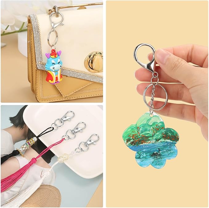 PAXCOO 300PCS Keychain Making Kit, Keychain Craft Supplies Including Key Chain - Image 7