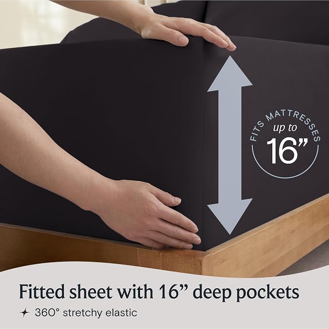 LuxClub 6 PC Queen Sheet Set, Breathable Luxury Bed Sheets, Deep Pockets 18" - Image 6