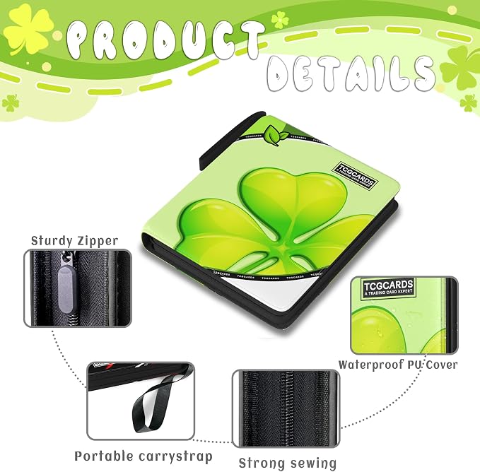 Trading Card Binder 4 Pocket, Card Binder 400 Pockels Card Book Holder Cards - Image 3