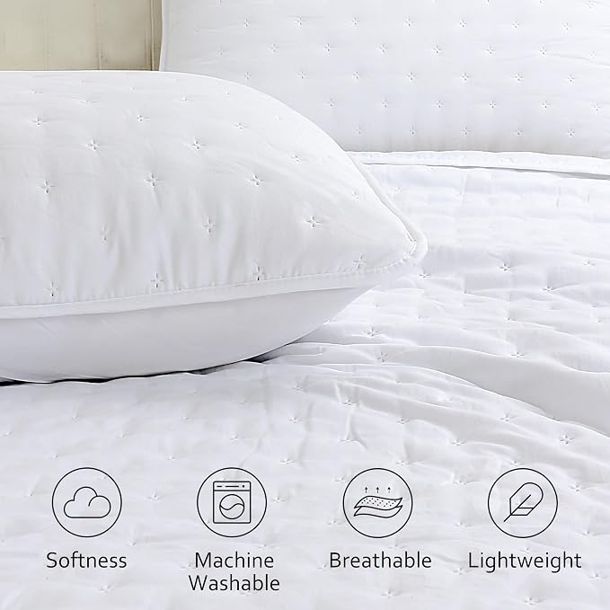 ROARINGWILD White Queen Size Quilt Bedding Sets - Image 2