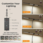LED Desk Lamps for Home Office, Adjustable Swing Arm Desk Lamp - Image 6
