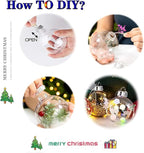 12 Pcs DIY Clear Plastic Fillable Balls Ornament, 2.36Inch Christmas Balls | - Image 6