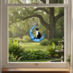 Crescent Moon Cat Memorial Acrylic Suncatcher - Image 3