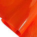 ONEART | Orange Transparent Glitter Vinyl Roll, 0.7 mm Solid Clear PVC Jelly - Image 3