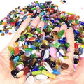 1 Lb Decorative Crystal Pebbles Irregular Shaped Colorful Opal Stones Cat's Eye by SEEKUP
