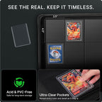 Foluck 9 Pocket Top Loader Binder Trading Card Binder Holds 252 Toploaders | - Image 4