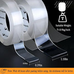 Double Sided Tape Heavy Duty for Wall Decor No Damage to Paint, Nano Two Sided - Image 2